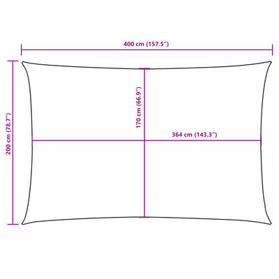 vidaXL négyszögletes, terrakotta oxford szövet napvitorla 2 x 4 m