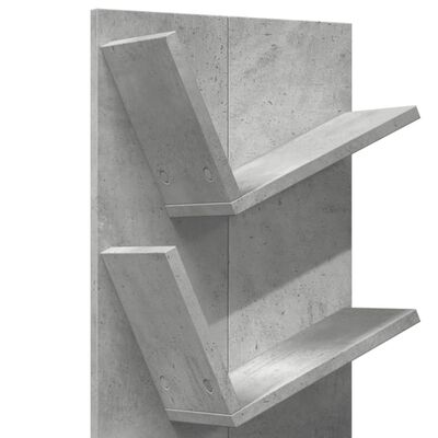 vidaXL 4 szintes betonszürke fali könyvespolc 33 x 16 x 90 cm