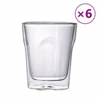 vidaXL 6 db dupla falú üvegpohár 250 ml