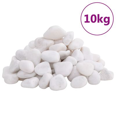 vidaXL fehér csiszolt kavics 2-5 cm 10 kg