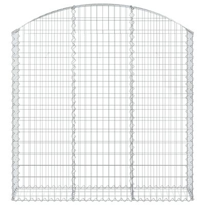 vidaXL íves horganyzott vas gabion kosár 150x30x140/160 cm