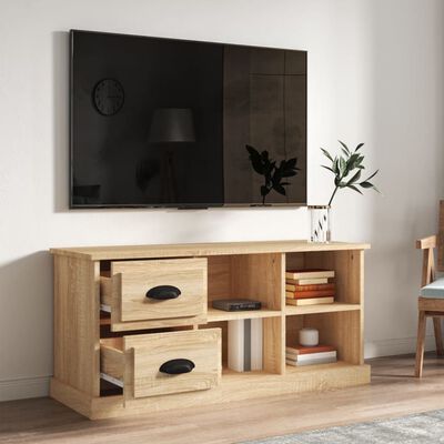vidaXL sonoma-tölgyszínű szerelt fa fali TV-szekrény 102x35,5x47,5 cm