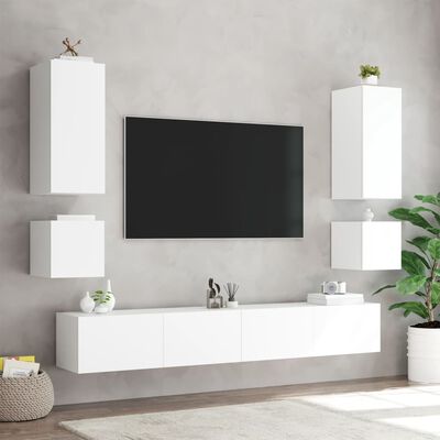 vidaXL fehér fali TV-szekrény LED-világítással 100 x 35 x 31 cm