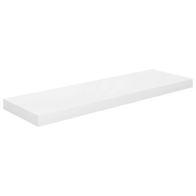 vidaXL 2 db magasfényű fehér MDF lebegő fali polc 80 x 23,5 x 3,8 cm