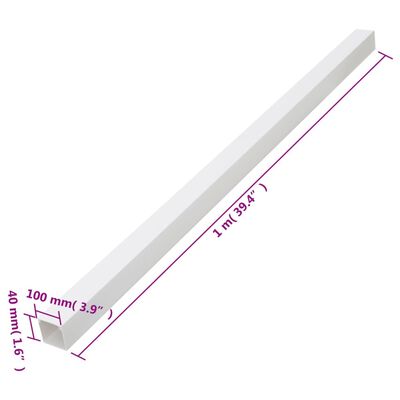 vidaXL PVC kábelcsatornák 100 x 40 mm 30 m