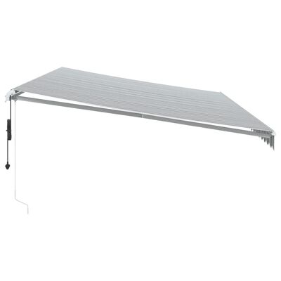 vidaXL antracitszürke-fehér LED-es automata napellenző 600 x 350 cm