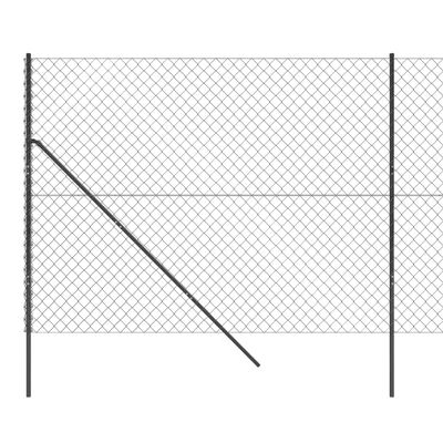 vidaXL antracitszürke drótkerítés 2,2 x 25 m