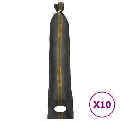 vidaXL 10 db sötétzöld HDPE homokzsákok 103 x 25 cm