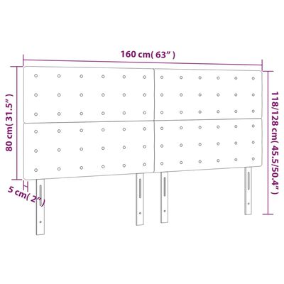 vidaXL 4 db cappuccino színű műbőr fejtámla 80 x 5 x 78/88 cm