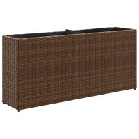 vidaXL barna polyrattan kerti ültetőláda 2 cseréppel 90x20x40 cm