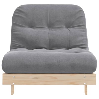 vidaXL tömör fenyőfa futon kanapéágy matraccal 80 x 206 x 11 cm