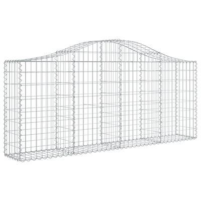 vidaXL 10 db íves horganyzott vas gabion kosár 200x30x80/100 cm