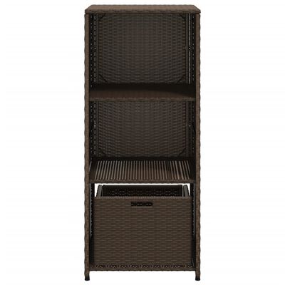 vidaXL barna polyrattan kerti tárolószekrény 50 x 55 x 115 cm