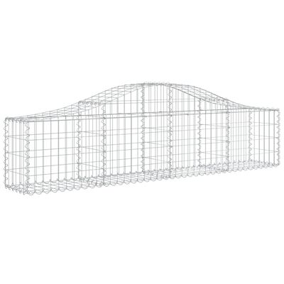 vidaXL 30 db íves horganyzott vas gabion kosár 200x30x40/60 cm