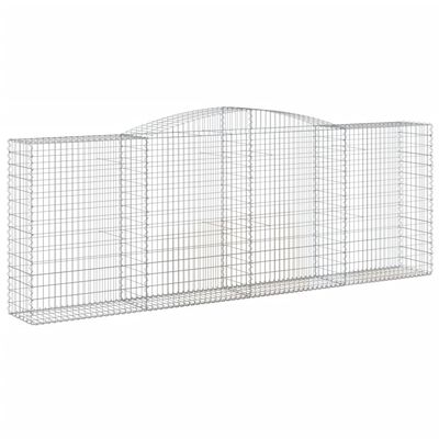 vidaXL íves horganyzott vas gabion kosár 400x50x140/160 cm