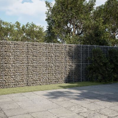 vidaXL horganyzott vas gabion kosár fedéllel 800 x 100 x 200 cm