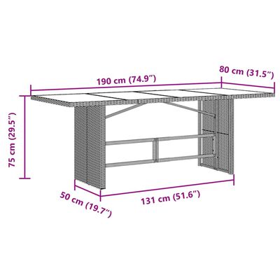 vidaXL 9 részes fekete polyrattan kerti bisztrógarnitúra párnákkal