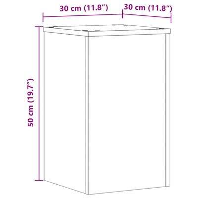 vidaXL 2 db barna tölgy szerelt fa növénytartó állvány 30 x 30 x 50 cm