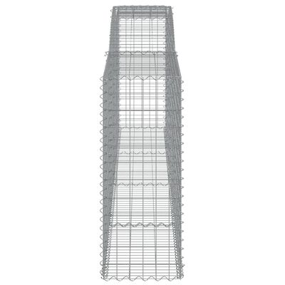 vidaXL íves horganyzott vas gabion kosár 400x50x120/140 cm