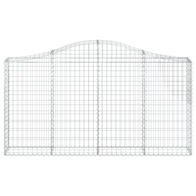 vidaXL 5 db íves horganyzott vas gabion kosár 200x30x100/120 cm