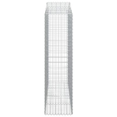 vidaXL 6 db íves horganyzott vas gabion kosár 200x50x180/200 cm