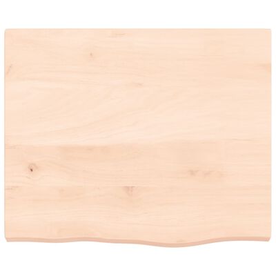 vidaXL kezeletlen tömör fa fürdőszobai pult 60x50x(2-4) cm