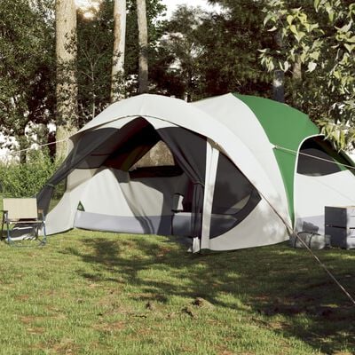vidaXL 6 személyes zöld vízálló családi sátor