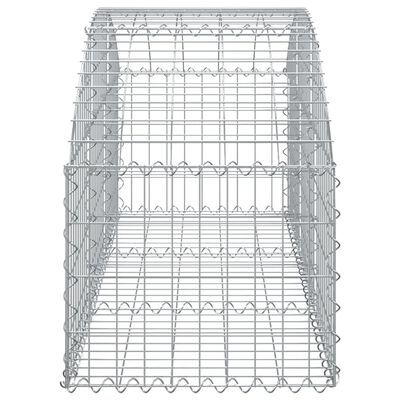 vidaXL íves horganyzott vas gabion kosár 150x50x40/60 cm