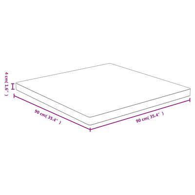 vidaXL bambusz asztallap 90 x 90 x 4 cm