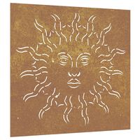 vidaXL napmintás corten acél kerti faldísz 55 x 55 cm