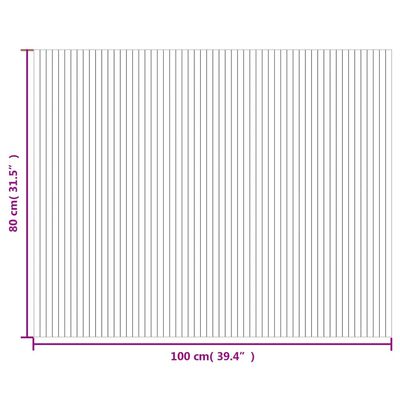 vidaXL négyszögletű sötétbarna bambusz szőnyeg 80 x 100 cm