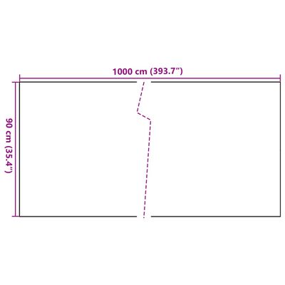 vidaXL barna és fekete polyrattan erkélyparaván 1000x90 cm