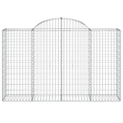 vidaXL 5 db íves horganyzott vas gabion kosár 200x50x120/140 cm