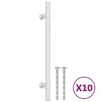 vidaXL 10 db ezüst rozsdamentes acél szekrényfogantyú 160 mm