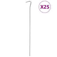 vidaXL 25 db horganyzott acél sátorcövek 30 cm Ø4 mm