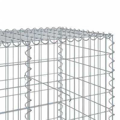 vidaXL horganyzott vas gabion kosár fedéllel 200 x 100 x 100 cm