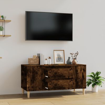 vidaXL füstös tölgy színű szerelt fa TV-szekrény 102x44,5x50 cm