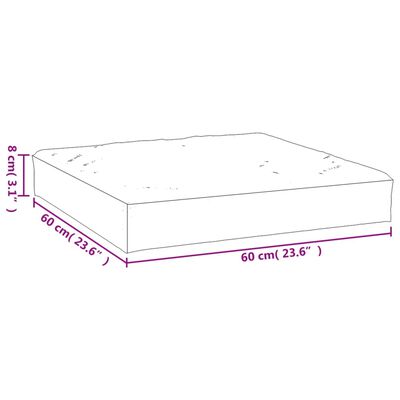 vidaXL világoskék oxford szövet raklappárna 60 x 60 x 8 cm