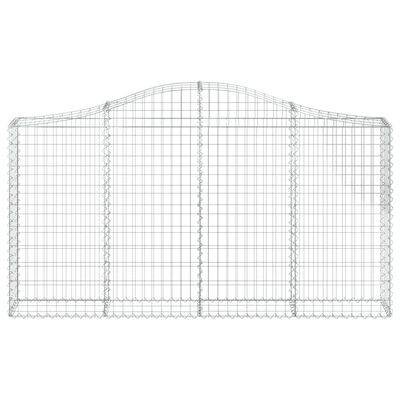 vidaXL 6 db íves horganyzott vas gabion kosár 200x30x100/120 cm