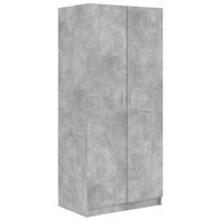vidaXL betonszürke szerelt fa ruhásszekrény 80 x 52 x 180 cm