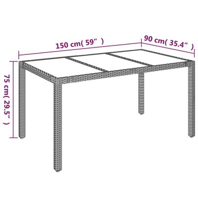 vidaXL 5 részes szürke polyrattan kerti étkezőgarnitúra párnával