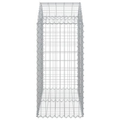 vidaXL íves horganyzott vas gabion kosár 100x50x100/120 cm