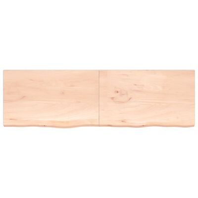 vidaXL kezeletlen tömör fa fürdőszobai pult 200x60x(2-4) cm