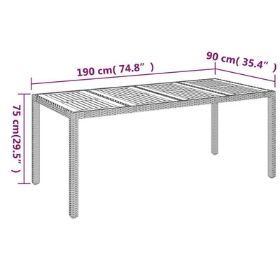 vidaXL 7 részes fekete polyrattan kerti étkezőgarnitúra párnával