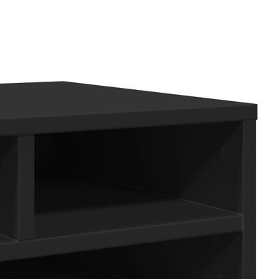 vidaXL fekete szerelt fa nyomtatóállvány 49 x 40 x 22,5 cm
