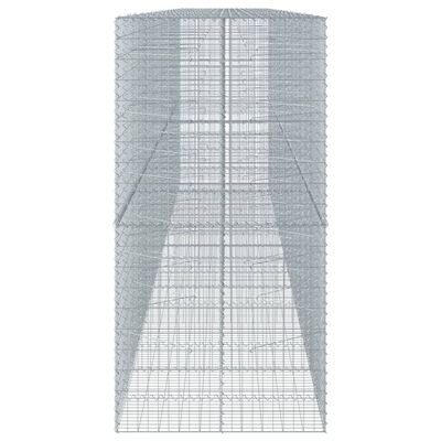 vidaXL horganyzott vas gabion kosár fedéllel 800 x 100 x 200 cm