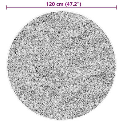 vidaXL HUARTE fekete rövid szálú puha és mosható szőnyeg Ø 120 cm