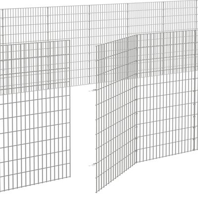 vidaXL 48 paneles horganyzott vas szabadon álló állatketrec 54x100 cm