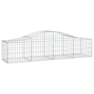 vidaXL 8 db íves horganyzott vas gabion kosár 200x50x40/60 cm