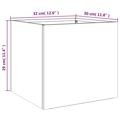 vidaXL 2 db antracit hidegen hengerelt acél növénytartó 32x30x29 cm